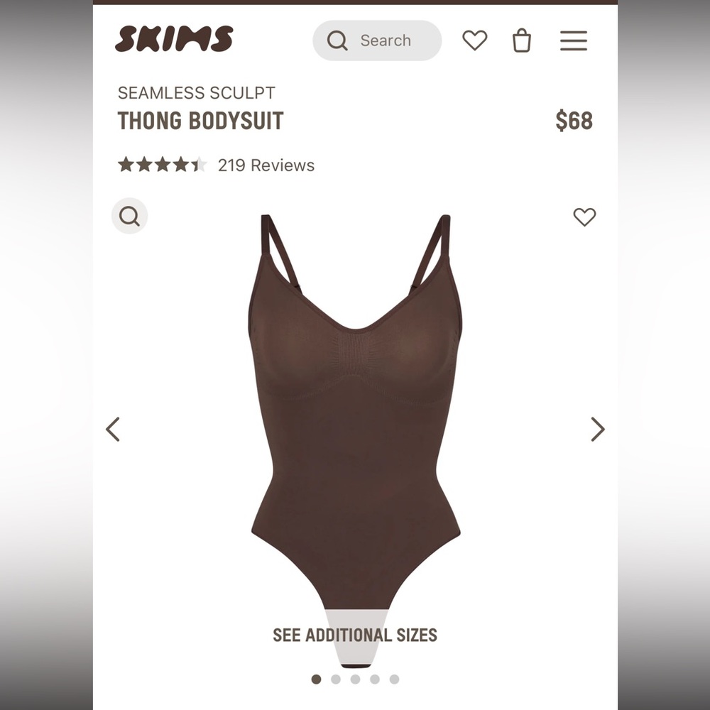 SKIMS Seamless Sculpt Thong Bodysuit NWT unopened box